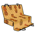 Tribal Tiki Mask Pattern Print Pet Car Back Seat Cover
