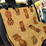 Tribal Tiki Mask Pattern Print Pet Car Back Seat Cover