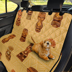 Tribal Tiki Mask Pattern Print Pet Car Back Seat Cover