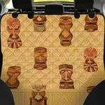 Tribal Tiki Mask Pattern Print Pet Car Back Seat Cover