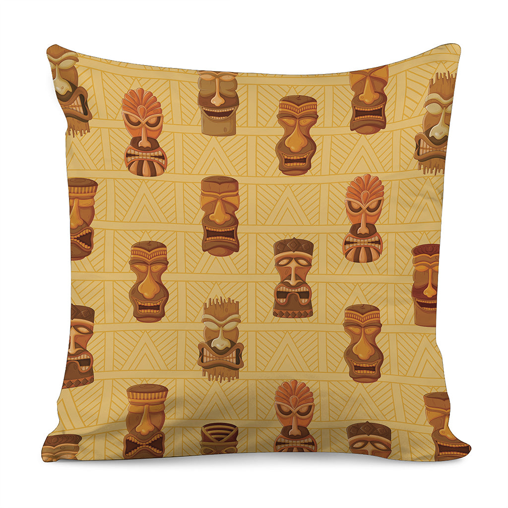 Tribal Tiki Mask Pattern Print Pillow Cover