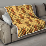 Tribal Tiki Mask Pattern Print Quilt