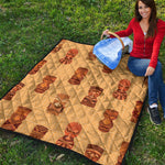 Tribal Tiki Mask Pattern Print Quilt