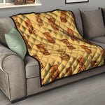 Tribal Tiki Mask Pattern Print Quilt