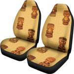 Tribal Tiki Mask Pattern Print Universal Fit Car Seat Covers