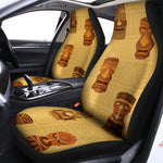Tribal Tiki Mask Pattern Print Universal Fit Car Seat Covers