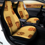 Tribal Tiki Mask Pattern Print Universal Fit Car Seat Covers