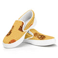 Tribal Tiki Mask Pattern Print White Slip On Sneakers