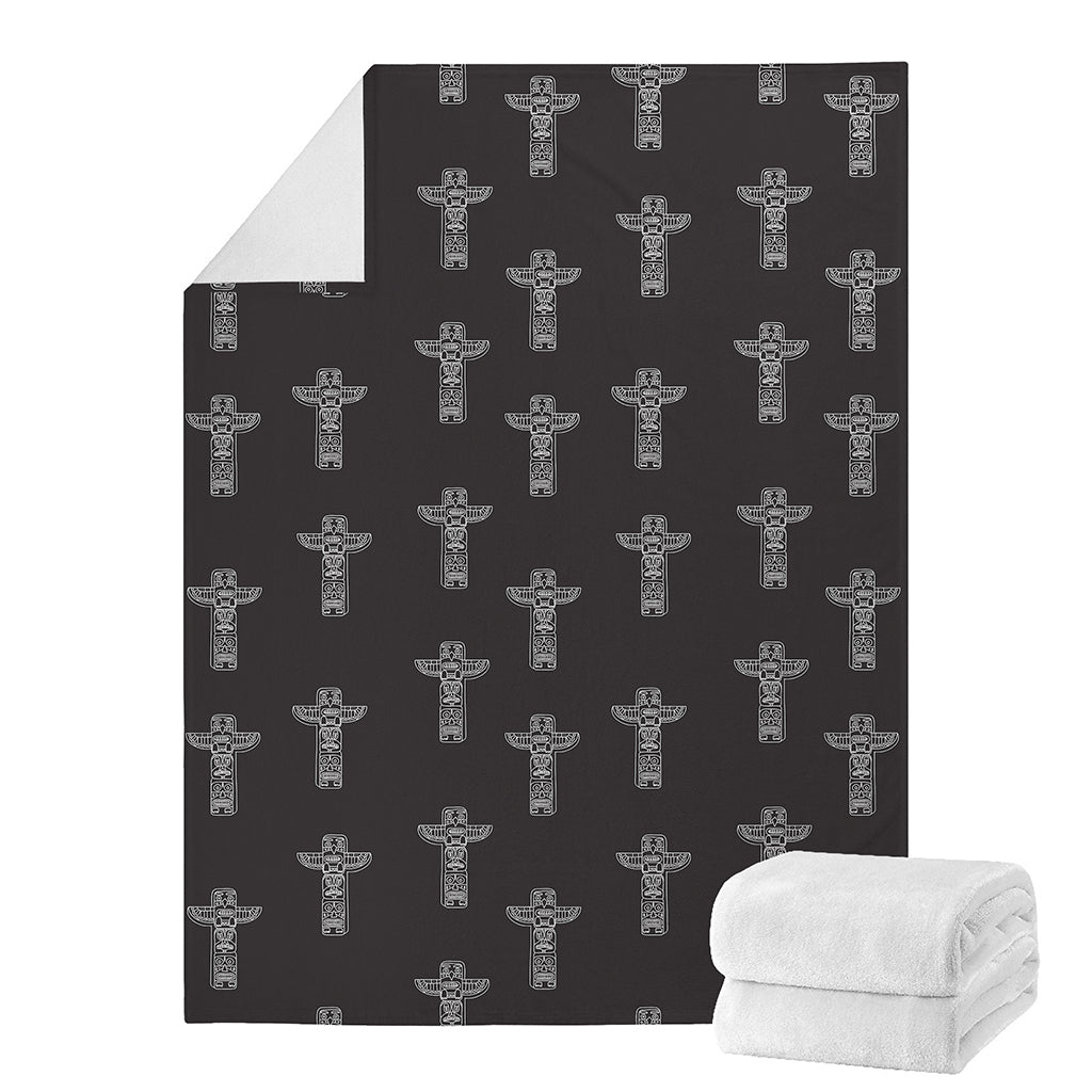 Tribal Totem Pattern Print Blanket