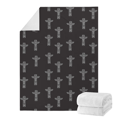 Tribal Totem Pattern Print Blanket