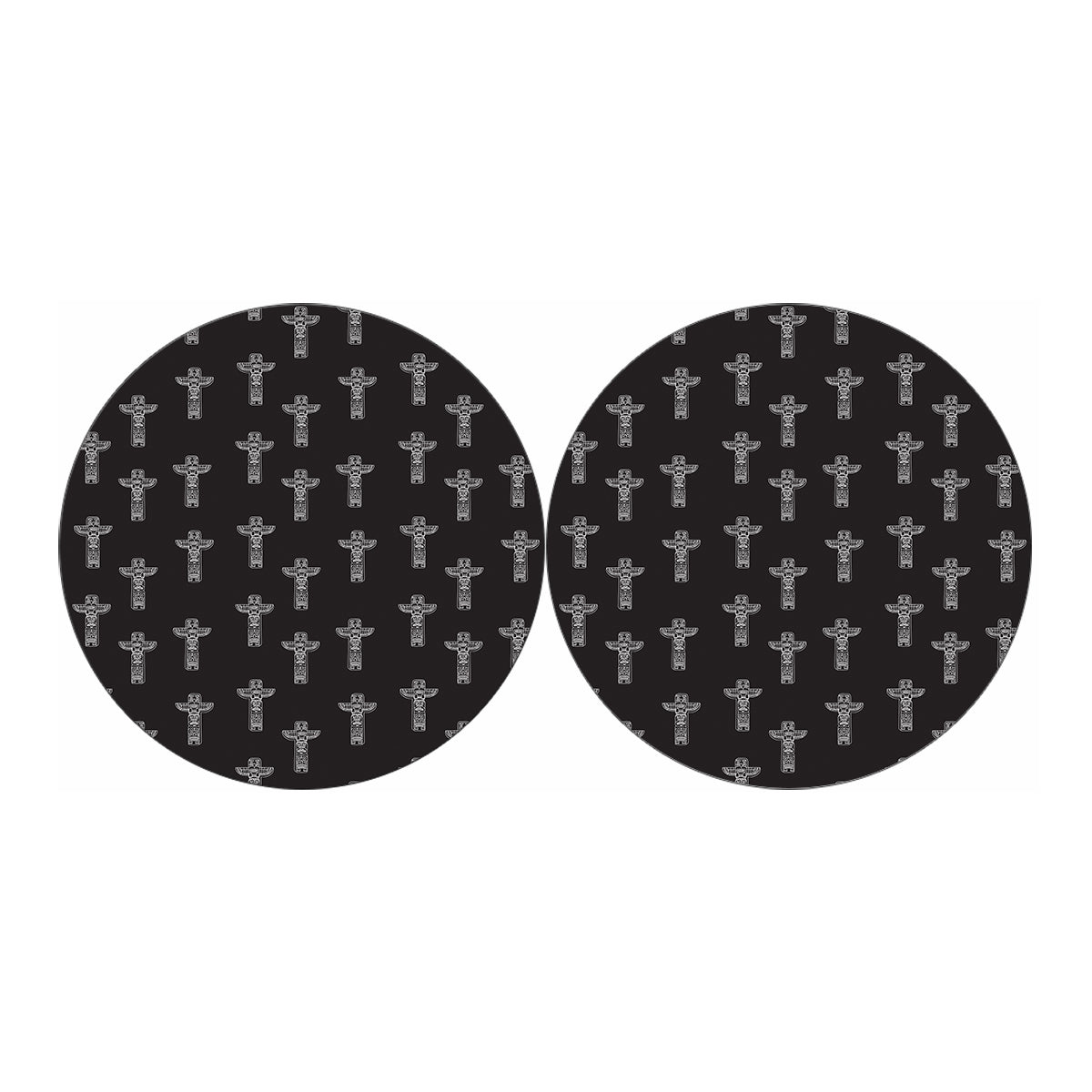 Tribal Totem Pattern Print Car Coasters