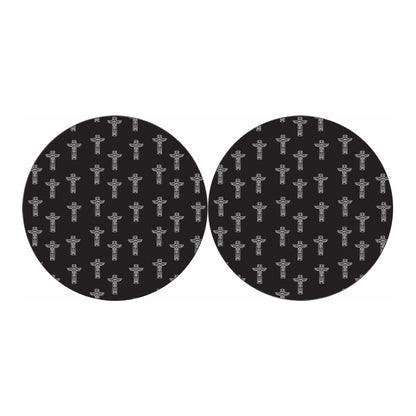 Tribal Totem Pattern Print Car Coasters