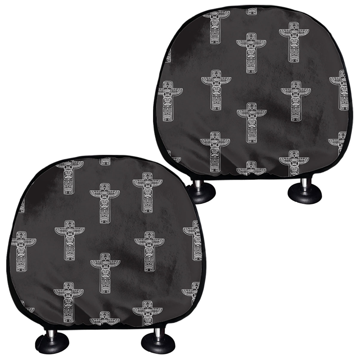 Tribal Totem Pattern Print Car Headrest Covers