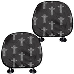 Tribal Totem Pattern Print Car Headrest Covers