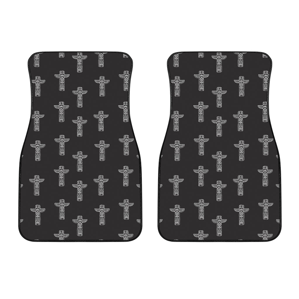 Tribal Totem Pattern Print Front Car Floor Mats
