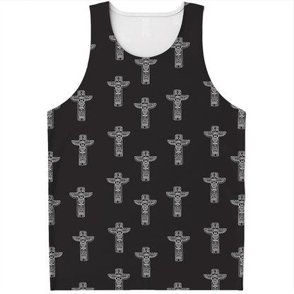 Tribal Totem Pattern Print Men's Tank Top