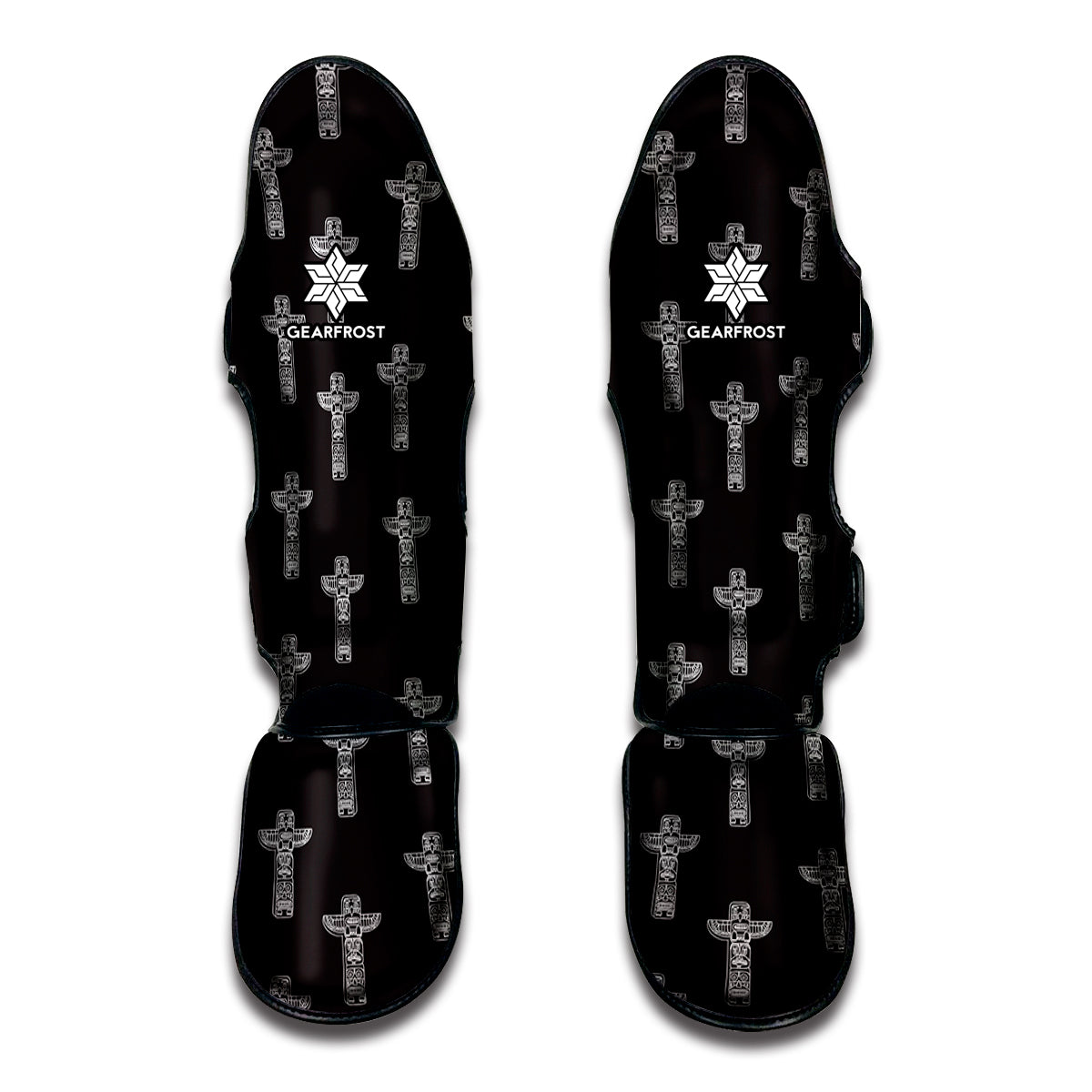 Tribal Totem Pattern Print Muay Thai Shin Guard