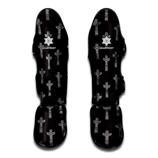 Tribal Totem Pattern Print Muay Thai Shin Guard
