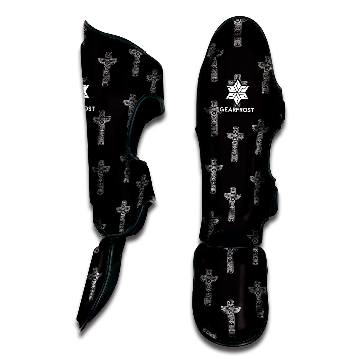 Tribal Totem Pattern Print Muay Thai Shin Guard