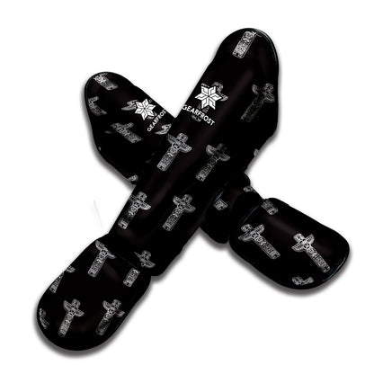 Tribal Totem Pattern Print Muay Thai Shin Guard