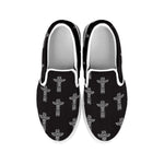 Tribal Totem Pattern Print White Slip On Shoes