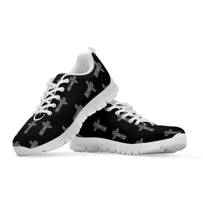 Tribal Totem Pattern Print White Sneakers