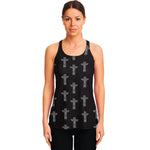Tribal Totem Pattern Print Women's Racerback Tank Top