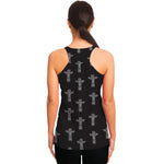 Tribal Totem Pattern Print Women's Racerback Tank Top