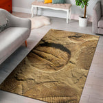 Trilobite Fossil Print Area Rug