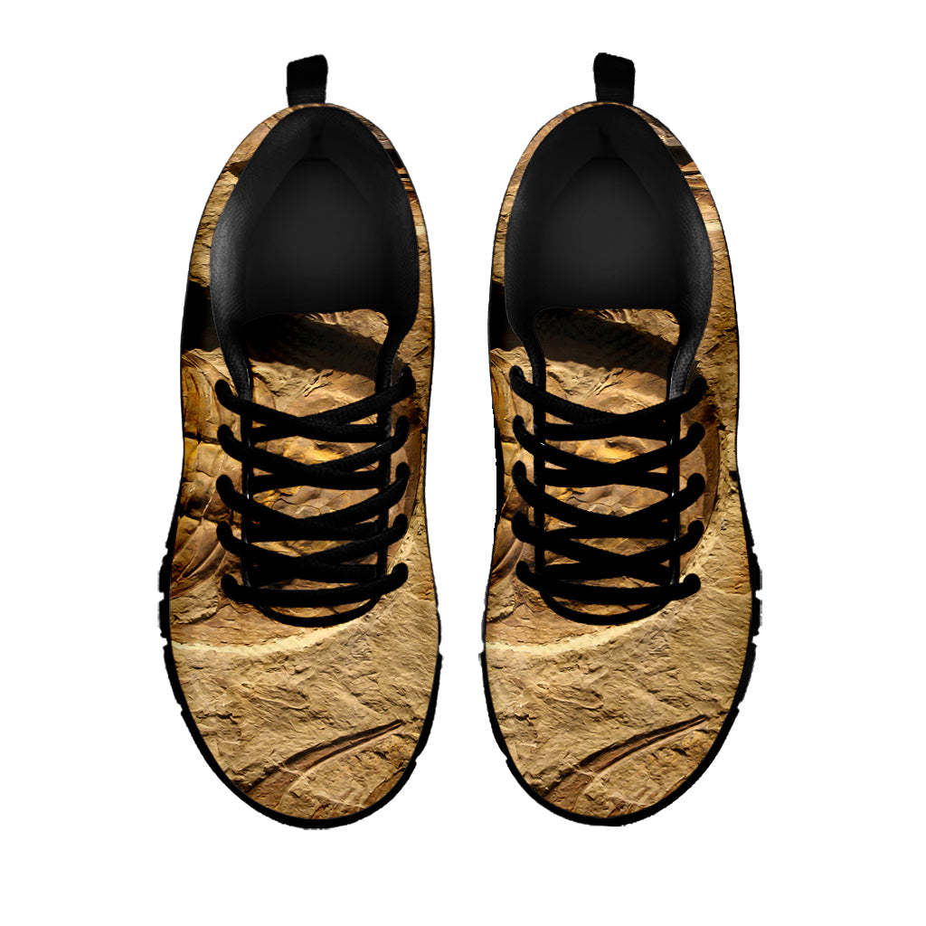 Trilobite Fossil Print Black Sneakers