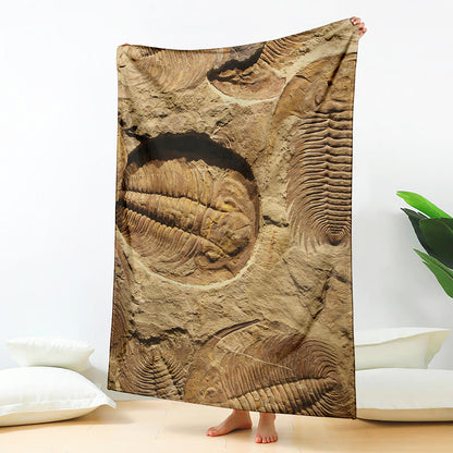 Trilobite Fossil Print Blanket