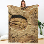Trilobite Fossil Print Blanket