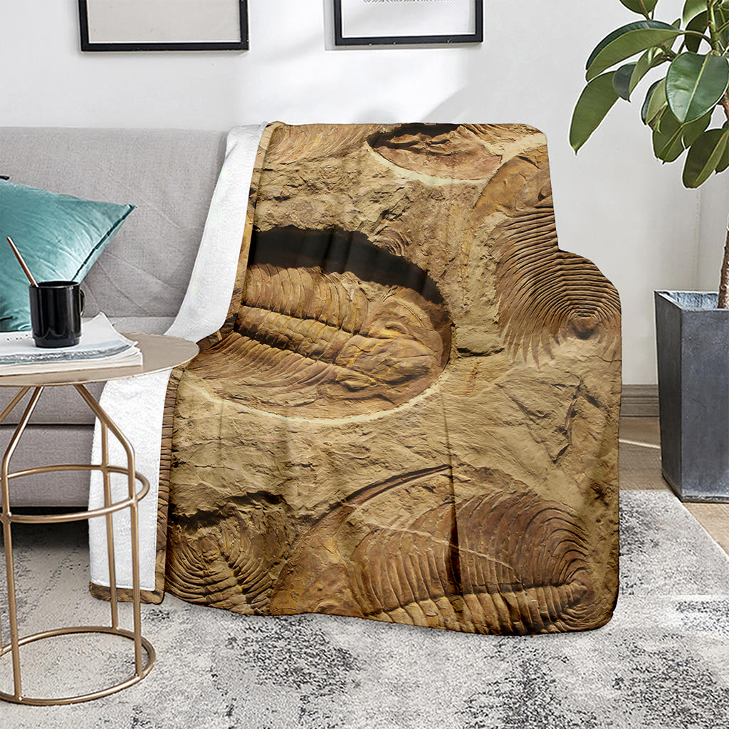 Trilobite Fossil Print Blanket