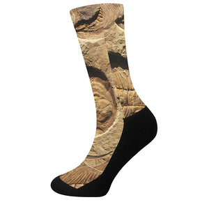 Trilobite Fossil Print Crew Socks