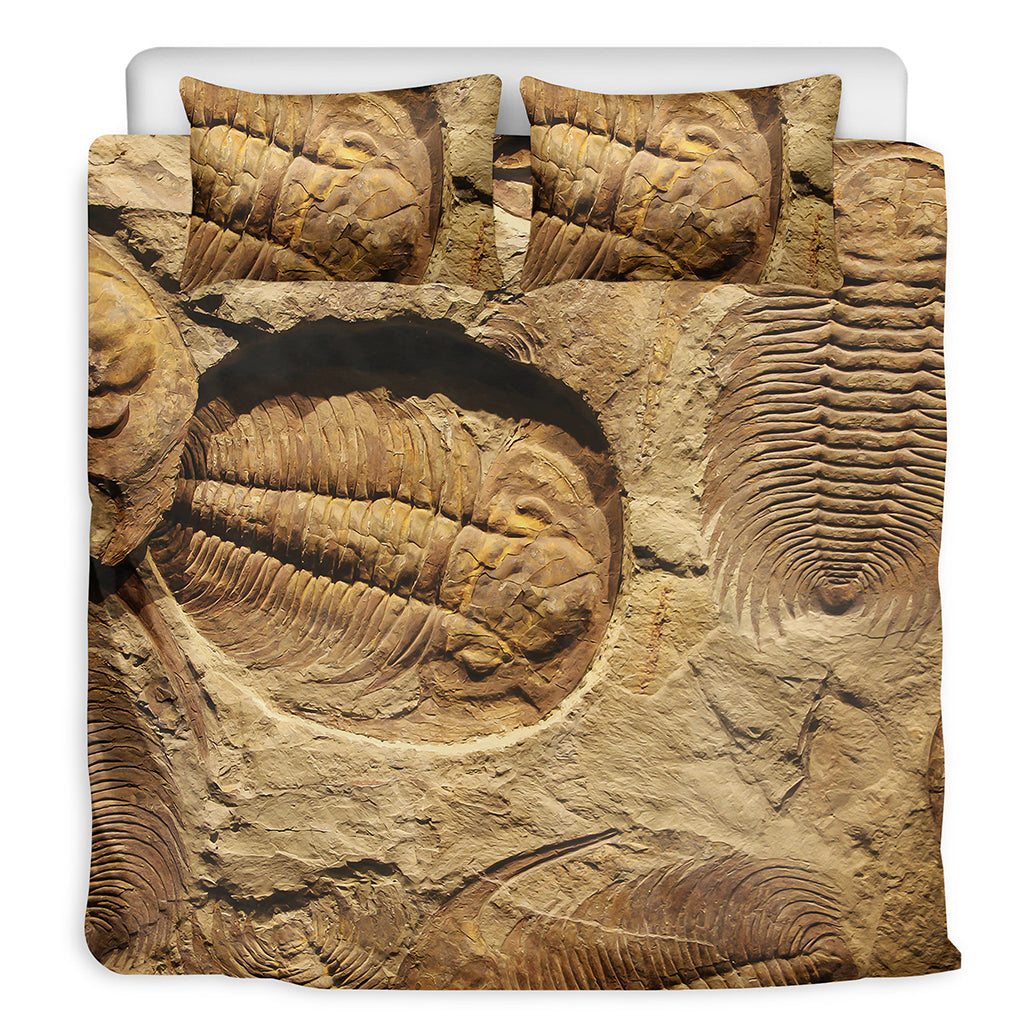 Trilobite Fossil Print Duvet Cover Bedding Set