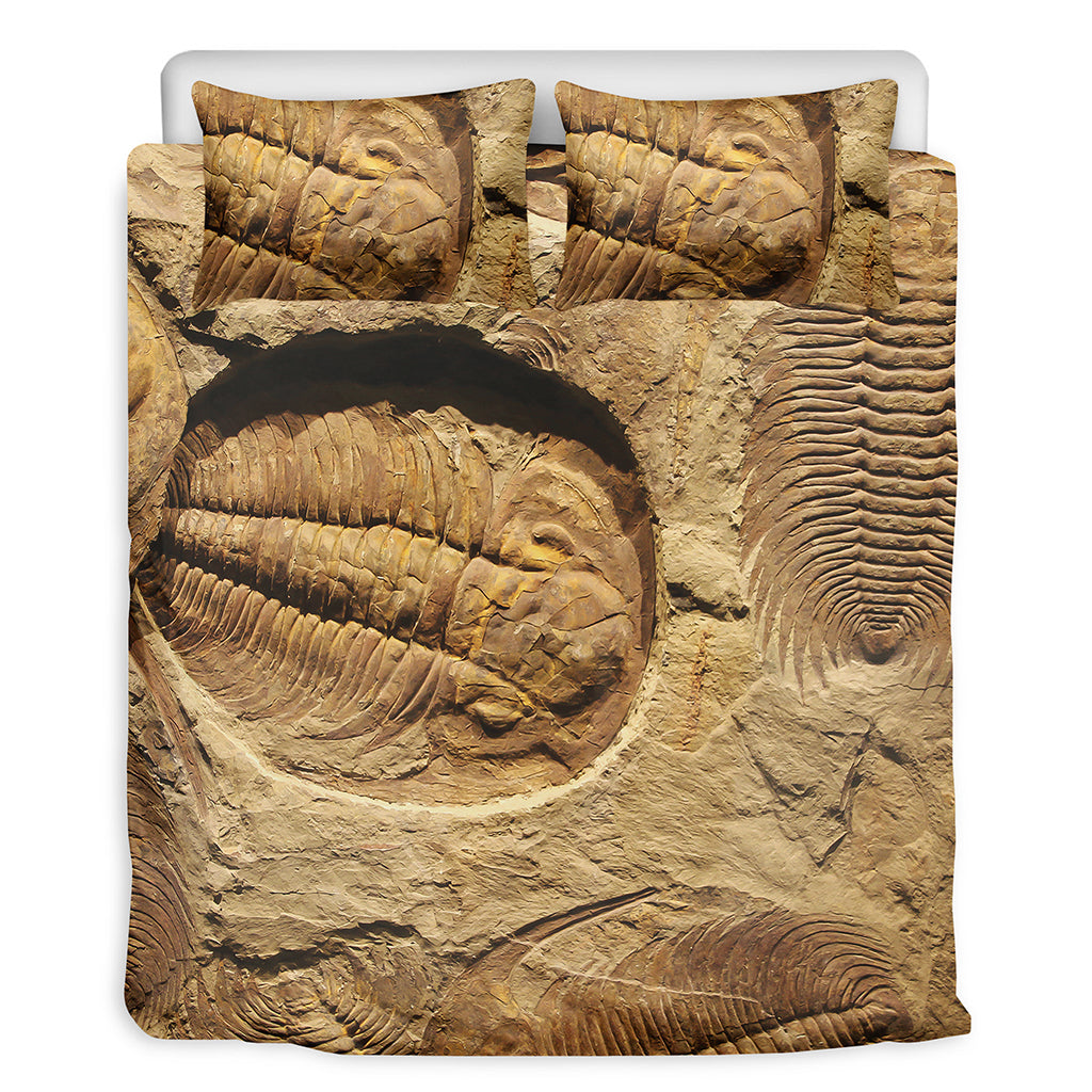 Trilobite Fossil Print Duvet Cover Bedding Set