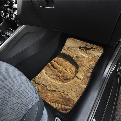 Trilobite Fossil Print Front and Back Car Floor Mats