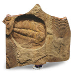 Trilobite Fossil Print Hooded Blanket