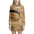 Trilobite Fossil Print Pullover Hoodie Dress