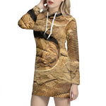 Trilobite Fossil Print Hoodie Dress