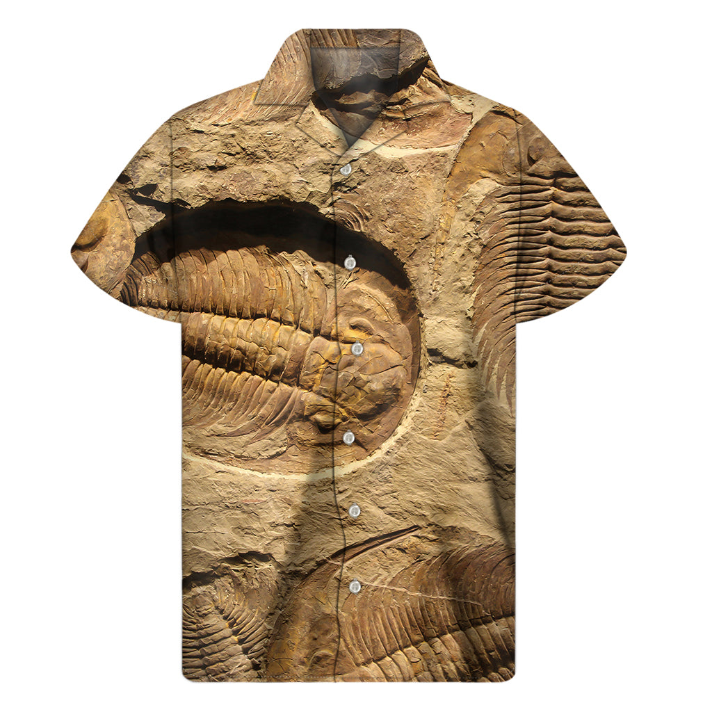 Trilobite Fossil Print Men's Short Sleeve Shirt