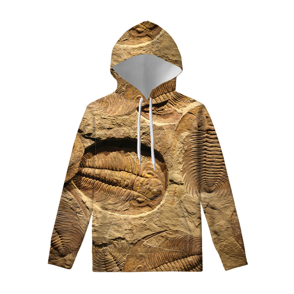 Trilobite Fossil Print Pullover Hoodie