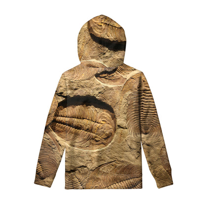 Trilobite Fossil Print Pullover Hoodie