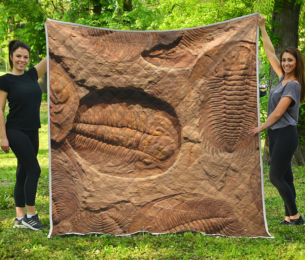 Trilobite Fossil Print Quilt