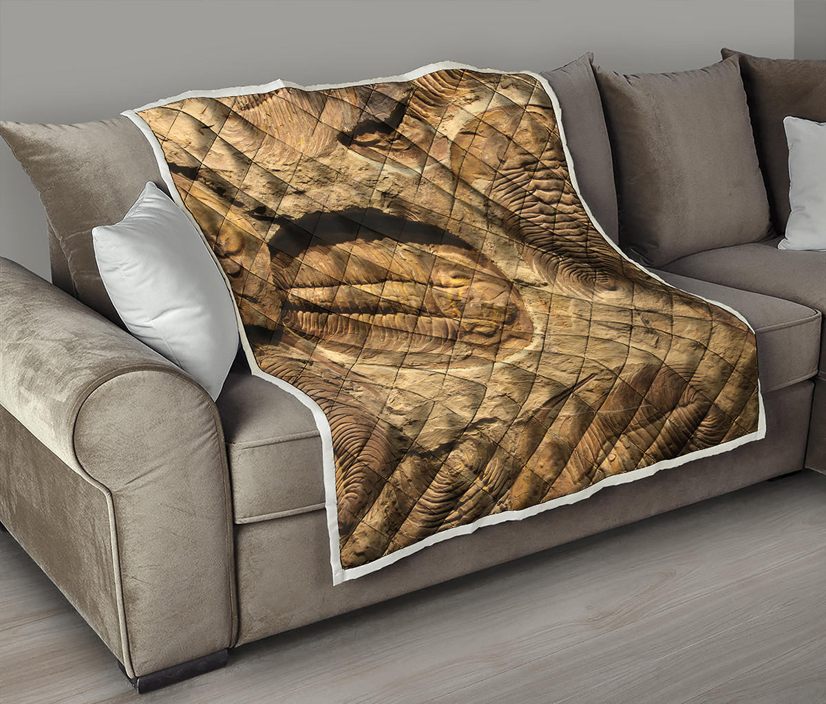 Trilobite Fossil Print Quilt