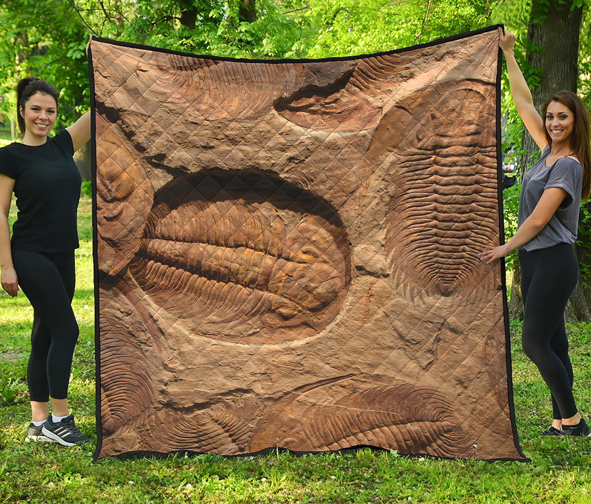 Trilobite Fossil Print Quilt