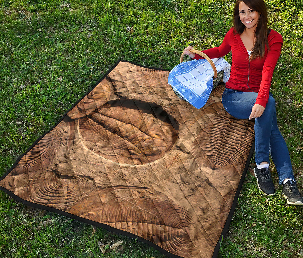 Trilobite Fossil Print Quilt