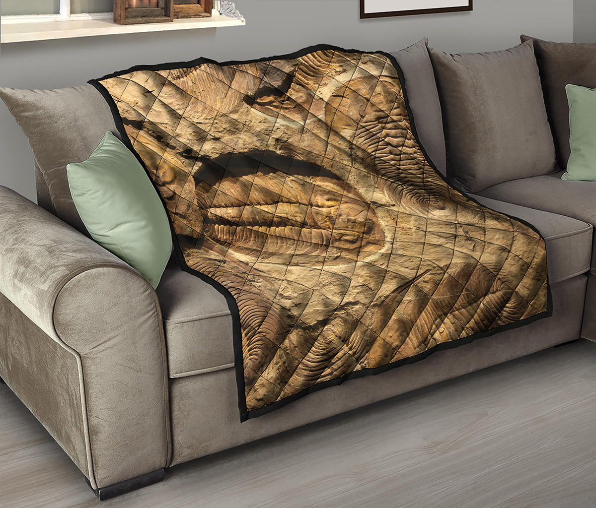 Trilobite Fossil Print Quilt