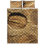 Trilobite Fossil Print Quilt Bed Set