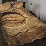 Trilobite Fossil Print Quilt Bed Set